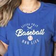 Living That Baseball Mom Life Team Raglan Baseball Tee Women's Heather T-Shirt Heather True Royal Living That Baseball Mom Life Team Raglan Baseball Tee Women's Heather T-Shirt Heather True Royal