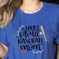 Loud & Proud Baseball Mom Women's Heather T-Shirt Heather True Royal
