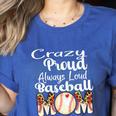 Loud And Proud Baseball Mom Messy Bun 2024 Premium Women's Heather T-Shirt Heather True Royal Loud And Proud Baseball Mom Messy Bun 2024 Premium Women's Heather T-Shirt Heather True Royal