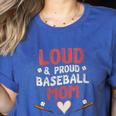Loud Proud Baseball Mom Women's Heather T-Shirt Heather True Royal