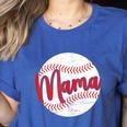 Mama Baseball Mom Women's Heather T-Shirt Heather True Royal