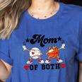 Mom Of Both Basketball Baseball Mom Women's Heather T-Shirt Heather True Royal
