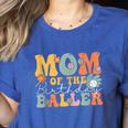 Mom Of The Birthday Baller Groovy Baseball Mom Women's Heather T-Shirt Heather True Royal Mom Of The Birthday Baller Groovy Baseball Mom Women's Heather T-Shirt Heather True Royal