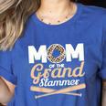 Mom Of The Grand Slammer Leopard Baseball Mom Women's Heather T-Shirt Heather True Royal Mom Of The Grand Slammer Leopard Baseball Mom Women's Heather T-Shirt Heather True Royal