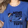 Moms Against White Baseball Pants Funny Baseball Mom Women's Heather T-Shirt Heather True Royal Moms Against White Baseball Pants Funny Baseball Mom Women's Heather T-Shirt Heather True Royal