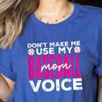 Mothers Don'T Make Me Use My Baseball Mom Voice Women's Heather T-Shirt Heather True Royal Mothers Don'T Make Me Use My Baseball Mom Voice Women's Heather T-Shirt Heather True Royal