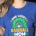 One Lucky Baseball Mom St Patricks Day Rainbow Mother Mama Women's Heather T-Shirt Heather True Royal One Lucky Baseball Mom St Patricks Day Rainbow Mother Mama Women's Heather T-Shirt Heather True Royal