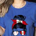Peruvian Baseball Mom Peru Flag Baseball Girl Women's Heather T-Shirt Heather True Royal Peruvian Baseball Mom Peru Flag Baseball Girl Women's Heather T-Shirt Heather True Royal