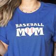 Proud Baseball Mom With Heart Game Day Women's Heather T-Shirt Heather True Royal Proud Baseball Mom With Heart Game Day Women's Heather T-Shirt Heather True Royal