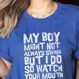 Proud Sassy Baseball Mom Women's Heather T-Shirt Heather True Royal