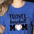 Proud Sports Mom Travel Baseball Mom For Game Day Women's Heather T-Shirt Heather True Royal