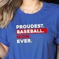 Proudest Baseball Mom Ever Women's Heather T-Shirt Heather True Royal Proudest Baseball Mom Ever Women's Heather T-Shirt Heather True Royal
