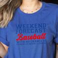 Retro Baseball Mom Mother's Day Weekend Forecast Baseball Women's Heather T-Shirt Heather True Royal Retro Baseball Mom Mother's Day Weekend Forecast Baseball Women's Heather T-Shirt Heather True Royal