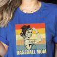 Retro Baseball Mom Sport Lover Vintage Women's Heather T-Shirt Heather True Royal