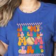 Retro Groovy In My Baseball Mom Era Happy Women Premium Women's Heather T-Shirt Heather True Royal Retro Groovy In My Baseball Mom Era Happy Women Premium Women's Heather T-Shirt Heather True Royal