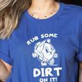 Rub Some Dirt On It Cute Girls Retro Baseball Mom Softball Women's Heather T-Shirt Heather True Royal