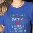 Santa Loves Baseball Moms Ugly Christmas Women's Heather T-Shirt Heather True Royal Santa Loves Baseball Moms Ugly Christmas Women's Heather T-Shirt Heather True Royal