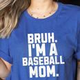Sarcastic Bruh Baseball Mom Fan Gear For Mama Life Women's Heather T-Shirt Heather True Royal Sarcastic Bruh Baseball Mom Fan Gear For Mama Life Women's Heather T-Shirt Heather True Royal