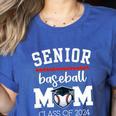 Senior Baseball Mom 2024 Senior Mom Class Of 2024 Baseball Women's Heather T-Shirt Heather True Royal Senior Baseball Mom 2024 Senior Mom Class Of 2024 Baseball Women's Heather T-Shirt Heather True Royal