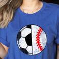 Soccer Baseball Player Soccer Baseball Mom Women's Heather T-Shirt Heather True Royal Soccer Baseball Player Soccer Baseball Mom Women's Heather T-Shirt Heather True Royal