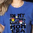 In My Softball Baseball Mom Era Retro Groovy Mom Of Both Women's Heather T-Shirt Heather True Royal In My Softball Baseball Mom Era Retro Groovy Mom Of Both Women's Heather T-Shirt Heather True Royal