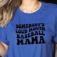 Somebody's Loud Mouth Baseball Mama Baseball Mom Women's Heather T-Shirt Heather True Royal Somebody's Loud Mouth Baseball Mama Baseball Mom Women's Heather T-Shirt Heather True Royal