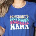 Somebody's Loudmouth Baseball Mama Baseball Mom Premium Women's Heather T-Shirt Heather True Royal