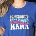 Somebody's Loudmouth Baseball Mama Baseball Mom Women's Heather T-Shirt Heather True Royal Somebody's Loudmouth Baseball Mama Baseball Mom Women's Heather T-Shirt Heather True Royal