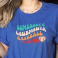 Somebody's Loudmouth Baseball Mama Baseball Mom Fan Women's Heather T-Shirt Heather True Royal