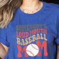 Somebody's Loudmouth Baseball Mom Baseball Women's Heather T-Shirt Heather True Royal