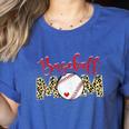 Sport Mom Leopard Mother's Day Baseball Mommy Mama Women's Heather T-Shirt Heather True Royal Sport Mom Leopard Mother's Day Baseball Mommy Mama Women's Heather T-Shirt Heather True Royal