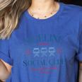 Spring 2025 Swing Batter Baseball Mom Sideline Social Club Women's Heather T-Shirt Heather True Royal