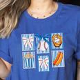 Stamps Coquette Bow Baseball Kids Youth Girls Baseball Mom Women's Heather T-Shirt Heather True Royal