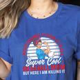 Super Cool Baseball Mom Here I'M Killing It Women's Heather T-Shirt Heather True Royal