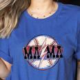 T Ball Mama Baseball Mama Baseball Mom Women's Heather T-Shirt Heather True Royal