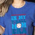 In My T-Ball Mom Era Baseball Mom Groovy Mother's Day Raglan Baseball Tee Women's Heather T-Shirt Heather True Royal