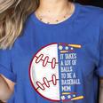 It Takes a Lot Of Balls To Be a Baseball Mom Women's Heather T-Shirt Heather True Royal