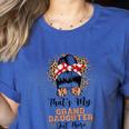 That's My Granddaughter Out There Baseball Mom Mother's Day Women's Heather T-Shirt Heather True Royal