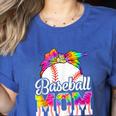 Tie Dye Baseball Mom Baseball Mama Sport Mother's Day Women's Heather T-Shirt Heather True Royal