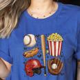 Tis The Season Baseball Mom Game Day Cheering Sports Lover Women's Heather T-Shirt Heather True Royal