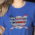 Umpire And Hotdogs 4th July Baseball Moms Women's Heather T-Shirt Heather True Royal