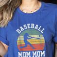 Vintage Baseball Mom Mom Baseball Lover Women's Heather T-Shirt Heather True Royal