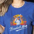 Vintage Retro Sunset Baseball Mom Mother's Day Women's Heather T-Shirt Heather True Royal