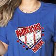 Warriors Home Plate Baseball Sports Baseball Mom Women's Heather T-Shirt Heather True Royal