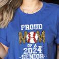 Womens Proud Mom Of a 2024 Senior Class Of 2024 Baseball Mom Women's Heather T-Shirt Heather True Royal Womens Proud Mom Of a 2024 Senior Class Of 2024 Baseball Mom Women's Heather T-Shirt Heather True Royal