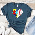 Autism Baseball Heart Autism Puzzle Baseball Mom Women's Heather T-Shirt Heather Deep Teal Autism Baseball Heart Autism Puzzle Baseball Mom Women's Heather T-Shirt Heather Deep Teal