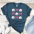 Baseball Boys Girls Baseball Mom Tee Pink Bow Baseball Women's Heather T-Shirt Heather Deep Teal Baseball Boys Girls Baseball Mom Tee Pink Bow Baseball Women's Heather T-Shirt Heather Deep Teal