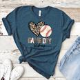 Baseball Game Day Vibes Baseball Mom Mama Leopard Cute Women's Heather T-Shirt Heather Deep Teal