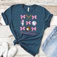Baseball Gigi Era Bows Baseball Mom Women Women's Heather T-Shirt Heather Deep Teal