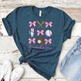 Baseball Mimi Era Bows Baseball Mom Women Women's Heather T-Shirt Heather Deep Teal Baseball Mimi Era Bows Baseball Mom Women Women's Heather T-Shirt Heather Deep Teal